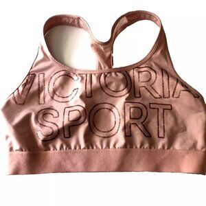 Victoria's Secret Blush Pink Racerback Sports Bra Size LG NWOT